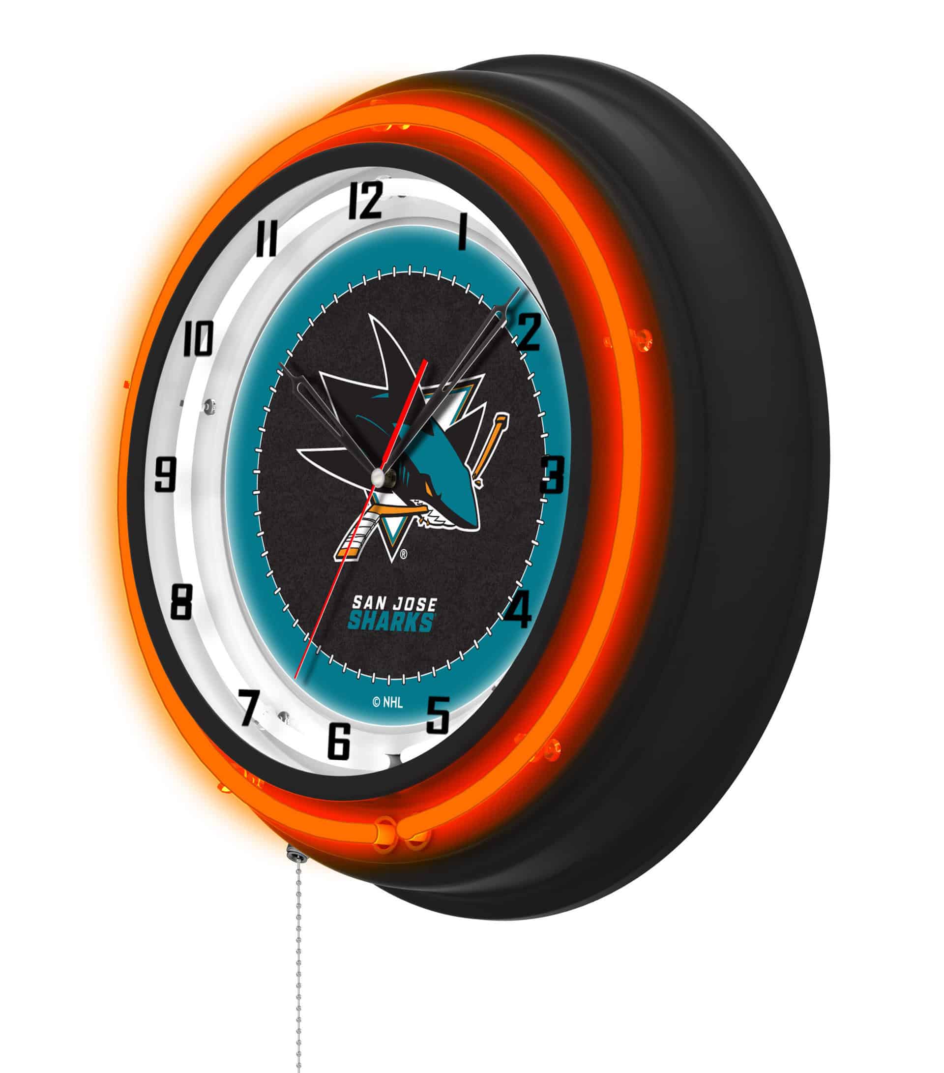 San Jose Sharks 19-Inch Double Neon Wall Clock in Black 7 San Jose Sharks 19-Inch Double Neon Wall Clock in Black