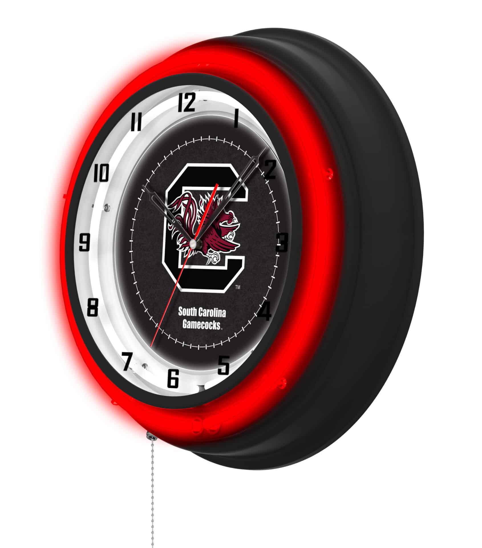 University of South Carolina 19-Inch Neon Logo Clock in Black 2 University of South Carolina 19-Inch Neon Logo Clock in Black - Image 2