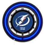 Tampa Bay Lightning 19-Inch Double Neon Wall Clock in Black 6 Tampa Bay Lightning 19-Inch Double Neon Wall Clock in Black