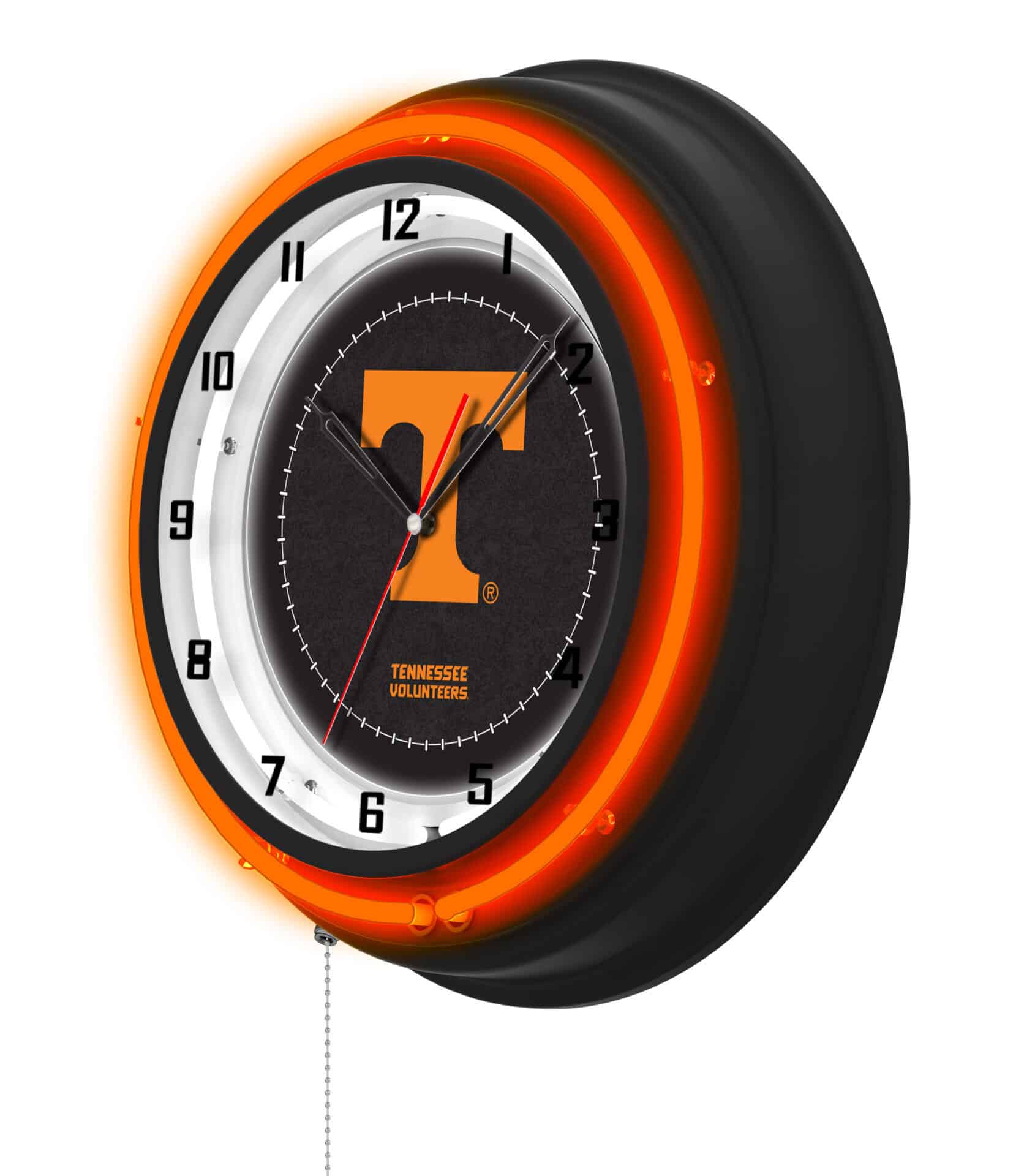 University of Tennessee 19-Inch Neon Logo Clock in Black 2 University of Tennessee 19-Inch Neon Logo Clock in Black - Image 2