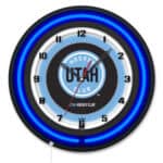 Utah Hockey Club 19-Inch Double Neon Wall Clock in Black 6 Utah Hockey Club 19-Inch Double Neon Wall Clock in Black
