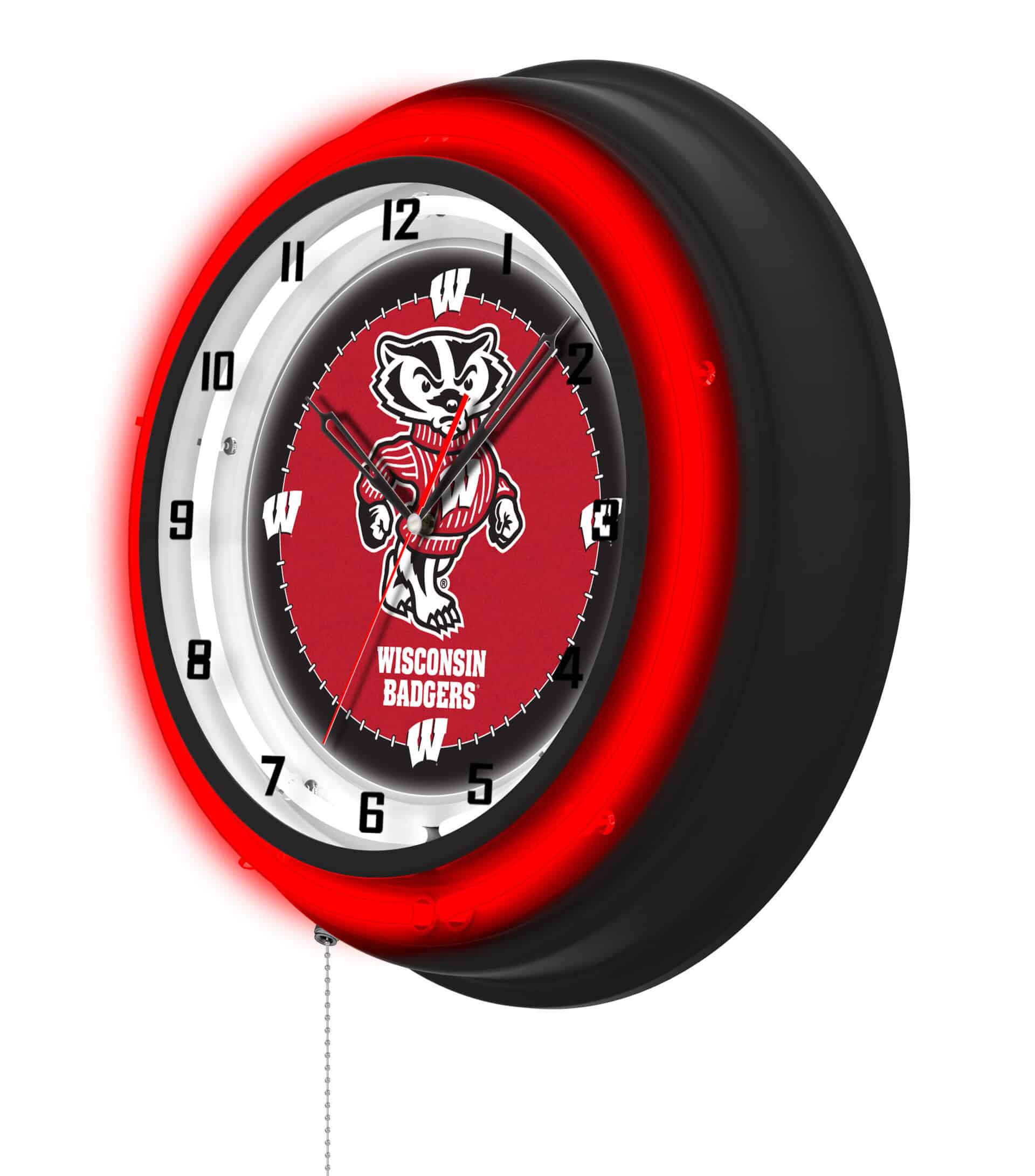 University of Wisconsin (Badger) 19-Inch Neon Logo Clock in Black 7 University of Wisconsin (Badger) 19-Inch Neon Logo Clock in Black