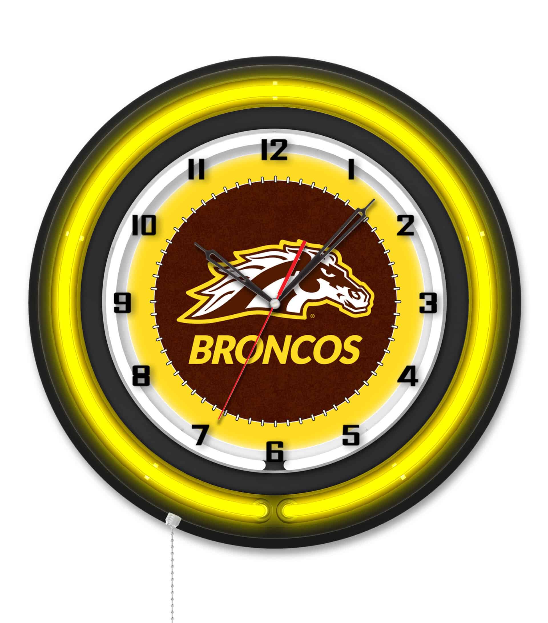 Western Michigan University 19-Inch Neon Logo Clock in Black 6 Western Michigan University 19-Inch Neon Logo Clock in Black