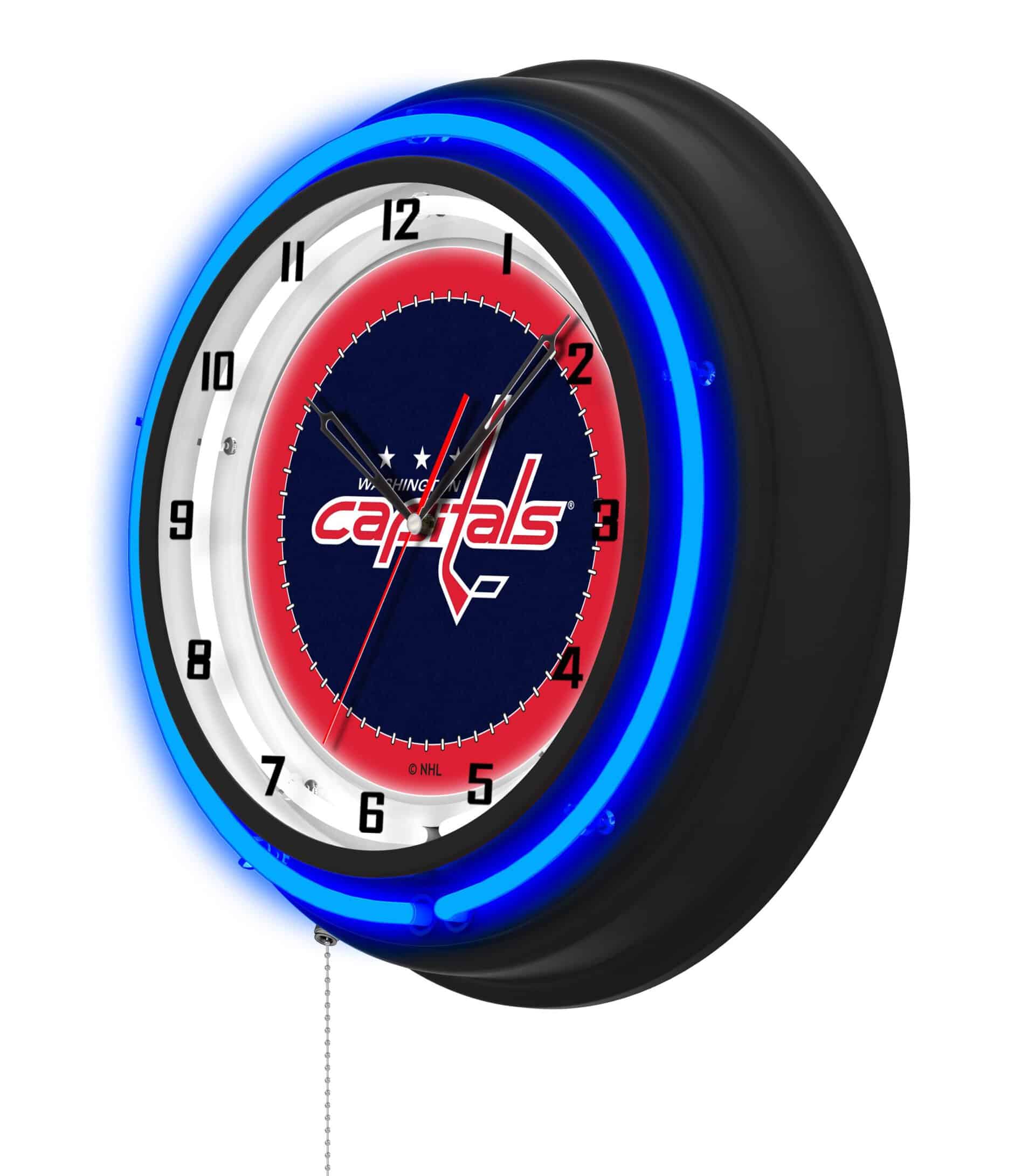 Washington Capitals 19-Inch Double Neon Wall Clock in Black 7 Washington Capitals 19-Inch Double Neon Wall Clock in Black