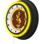 University of Wyoming 19-Inch Neon Logo Clock in Black 7 University of Wyoming 19-Inch Neon Logo Clock in Black