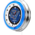 Grand Valley State University 19-Inch Neon Logo Clock in Chrome