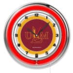 University of Louisiana at Monroe 19-Inch Neon Logo Clock in Chrome