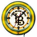 Long Beach State University 19-Inch Neon Logo Clock in Chrome 6 Long Beach State University 19-Inch Neon Logo Clock in Chrome