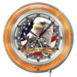 Live to Ride 19-Inch Neon Logo Clock in Chrome 6 Live to Ride 19-Inch Neon Logo Clock in Chrome