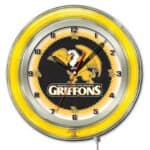 Missouri Western State University 19-Inch Neon Logo Clock in Chrome 6 Missouri Western State University 19-Inch Neon Logo Clock in Chrome