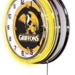 Missouri Western State University 19-Inch Neon Logo Clock in Chrome 7 Missouri Western State University 19-Inch Neon Logo Clock in Chrome