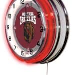 University of Montana 19-Inch Neon Logo Clock in Chrome 7 University of Montana 19-Inch Neon Logo Clock in Chrome