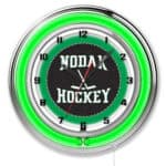 University of North Dakota (Hockey) 19-Inch Neon Logo Clock in Chrome