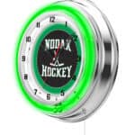 University of North Dakota (Hockey) 19-Inch Neon Logo Clock in Chrome