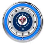 Winnipeg Jets 19-Inch Neon Logo Clock in Chrome 6 Winnipeg Jets 19-Inch Neon Logo Clock in Chrome