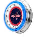 Washington Capitals 19-Inch Neon Logo Clock in Chrome 7 Washington Capitals 19-Inch Neon Logo Clock in Chrome