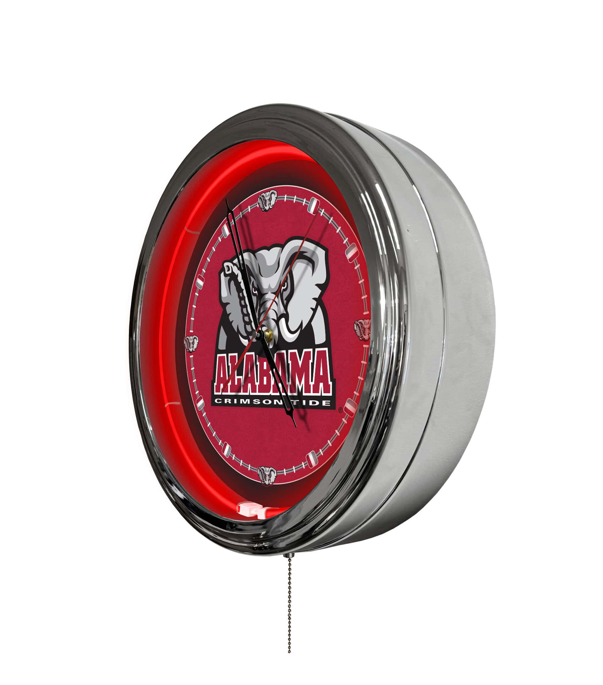 University of Alabama (Elephant) 16-Inch LED Wall Clock in Chrome 4 University of Alabama (Elephant) 16-Inch LED Wall Clock in Chrome