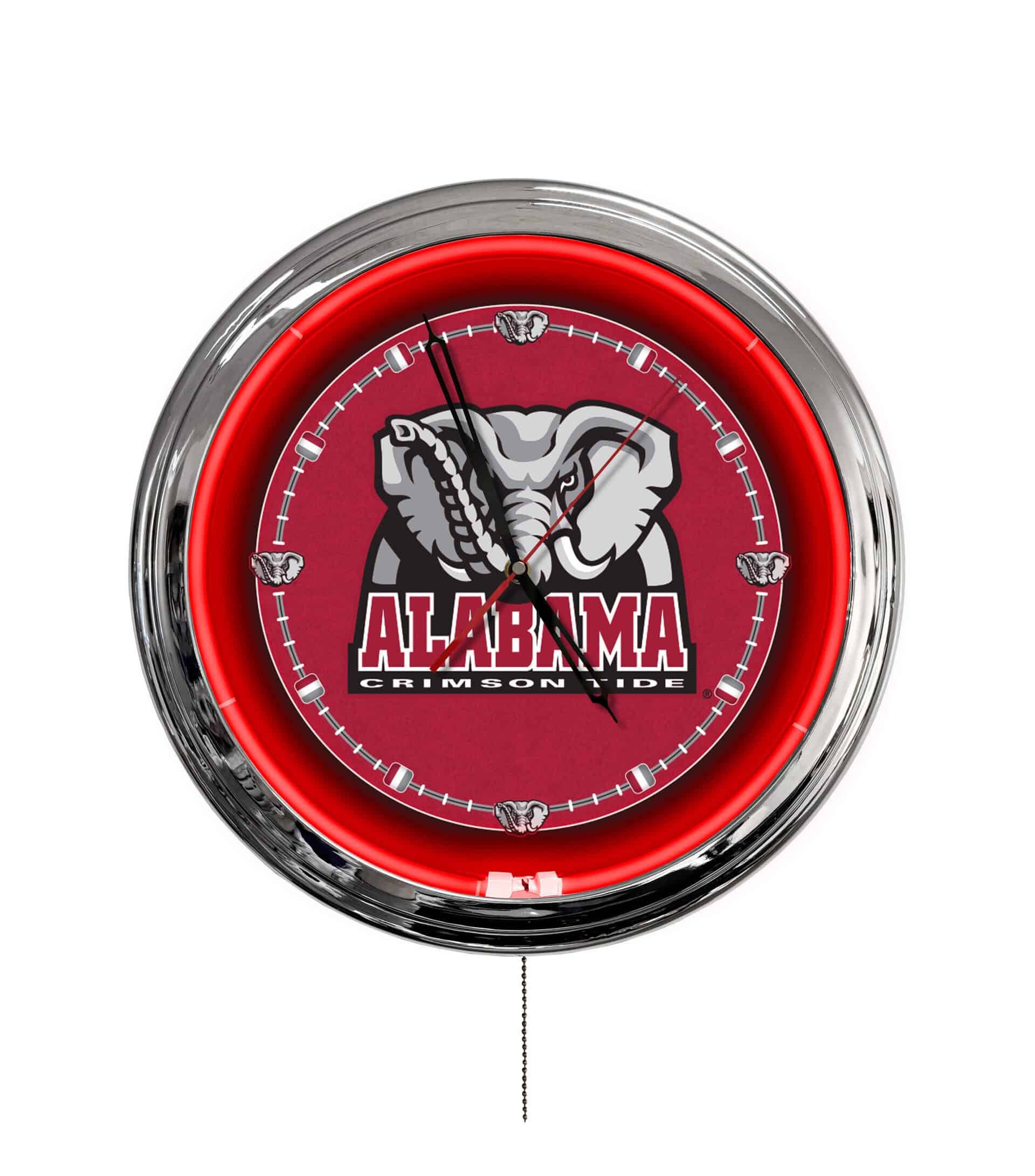 University of Alabama (Elephant) 16-Inch LED Wall Clock in Chrome 3 University of Alabama (Elephant) 16-Inch LED Wall Clock in Chrome