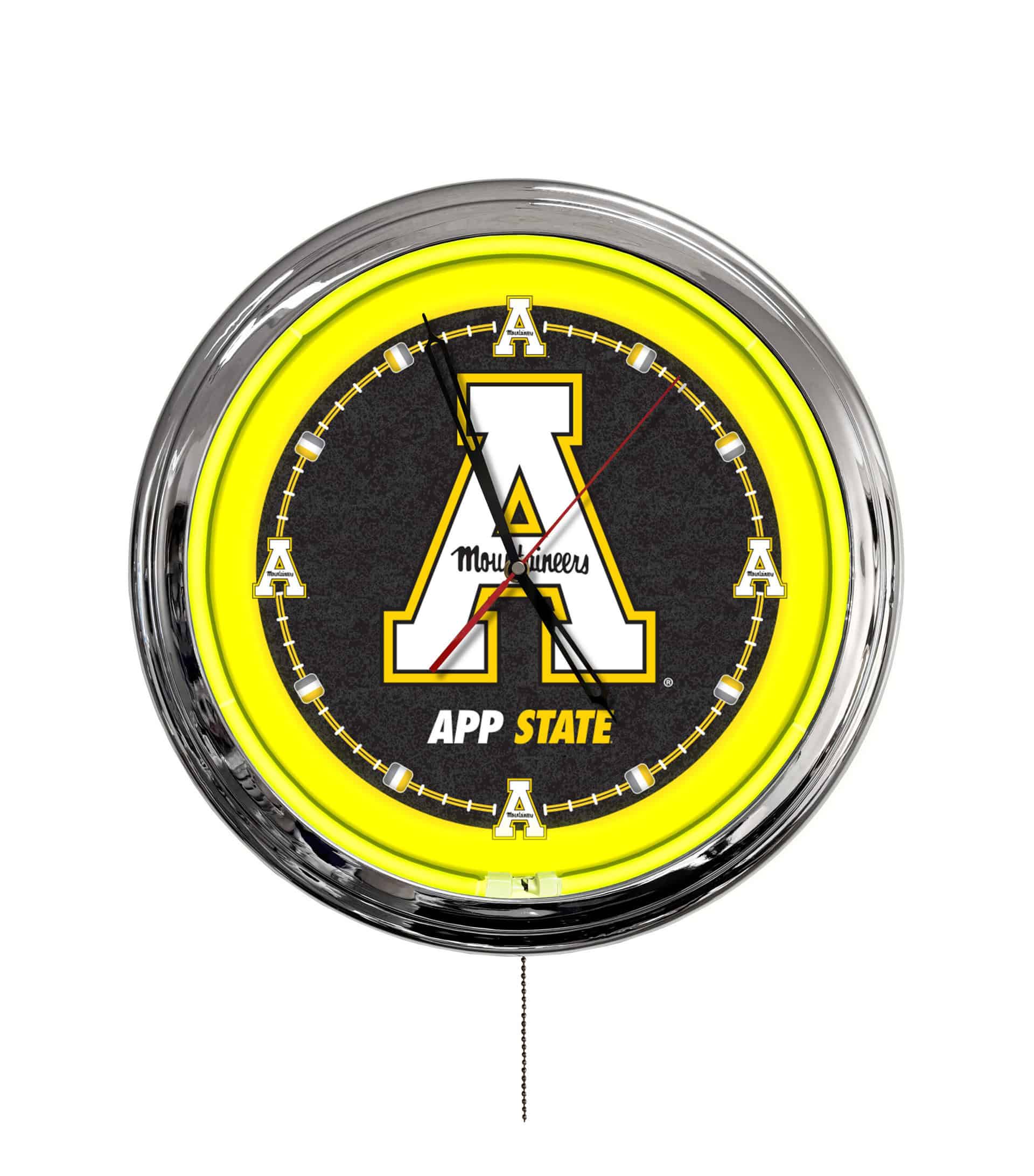 Appalachian State University 16-Inch LED Wall Clock in Chrome 3 Appalachian State University 16-Inch LED Wall Clock in Chrome