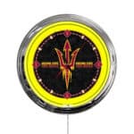 Arizona State University (Pitchfork) 16-Inch LED Wall Clock in Chrome 3 Arizona State University (Pitchfork) 16-Inch LED Wall Clock in Chrome