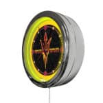 Arizona State University (Pitchfork) 16-Inch LED Wall Clock in Chrome 4 Arizona State University (Pitchfork) 16-Inch LED Wall Clock in Chrome