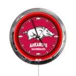 University of Arkansas 16-Inch LED Wall Clock in Chrome 3 University of Arkansas 16-Inch LED Wall Clock in Chrome