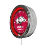 University of Arkansas 16-Inch LED Wall Clock in Chrome 4 University of Arkansas 16-Inch LED Wall Clock in Chrome