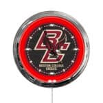 Boston College 16-Inch LED Wall Clock in Chrome