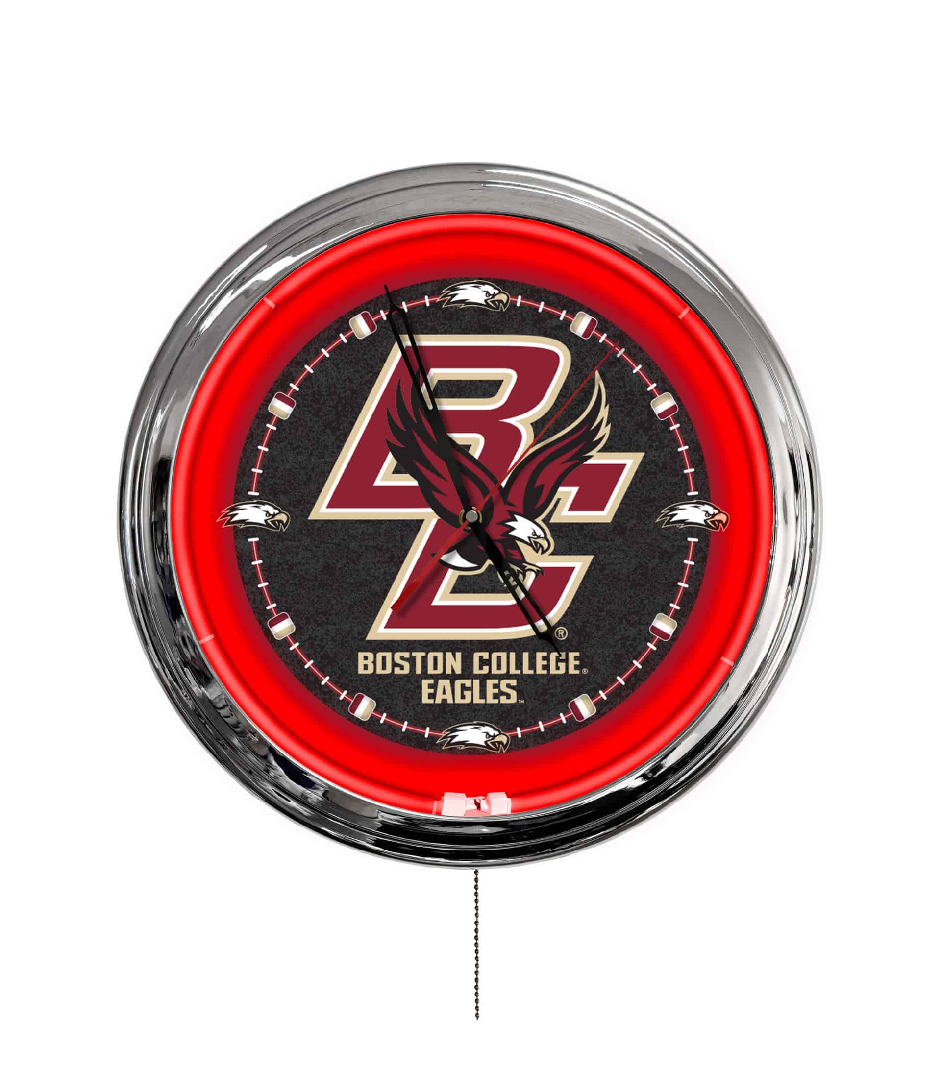 Boston College 16-Inch LED Wall Clock in Chrome 3 Boston College 16-Inch LED Wall Clock in Chrome