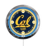 University of California 16-Inch LED Wall Clock in Chrome
