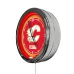 Calgary Flames 16-Inch LED Wall Clock in Chrome 4 Calgary Flames 16-Inch LED Wall Clock in Chrome