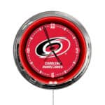 Carolina Hurricanes 16-Inch LED Wall Clock in Chrome 3 Carolina Hurricanes 16-Inch LED Wall Clock in Chrome