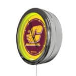 Central Michigan University 16-Inch LED Wall Clock in Chrome 4 Central Michigan University 16-Inch LED Wall Clock in Chrome