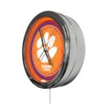 Clemson 16-Inch LED Wall Clock in Chrome