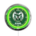 Colorado State University 16-Inch LED Wall Clock in Chrome 3 Colorado State University 16-Inch LED Wall Clock in Chrome