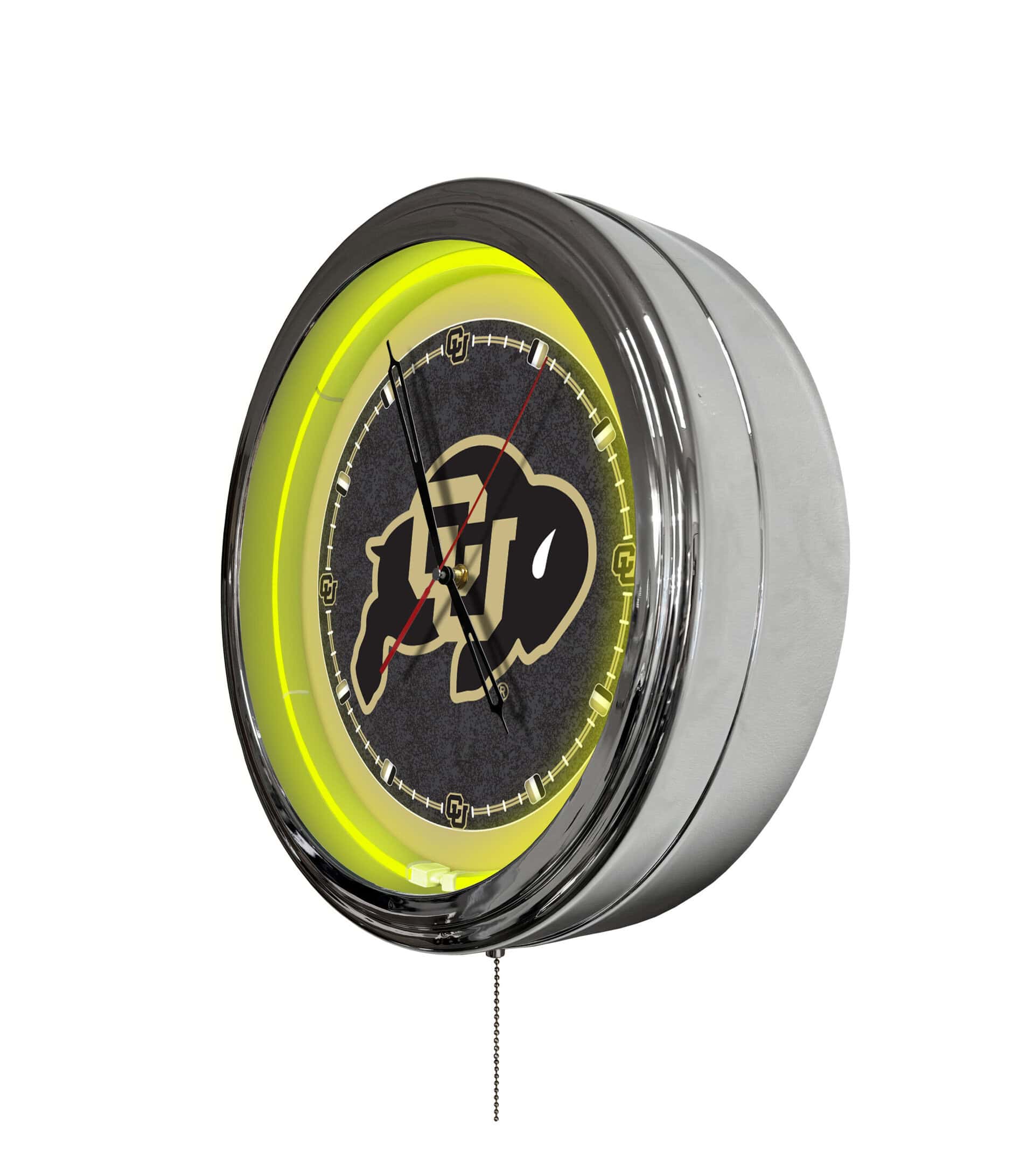 University of Colorado 16-Inch LED Wall Clock in Chrome 4 University of Colorado 16-Inch LED Wall Clock in Chrome