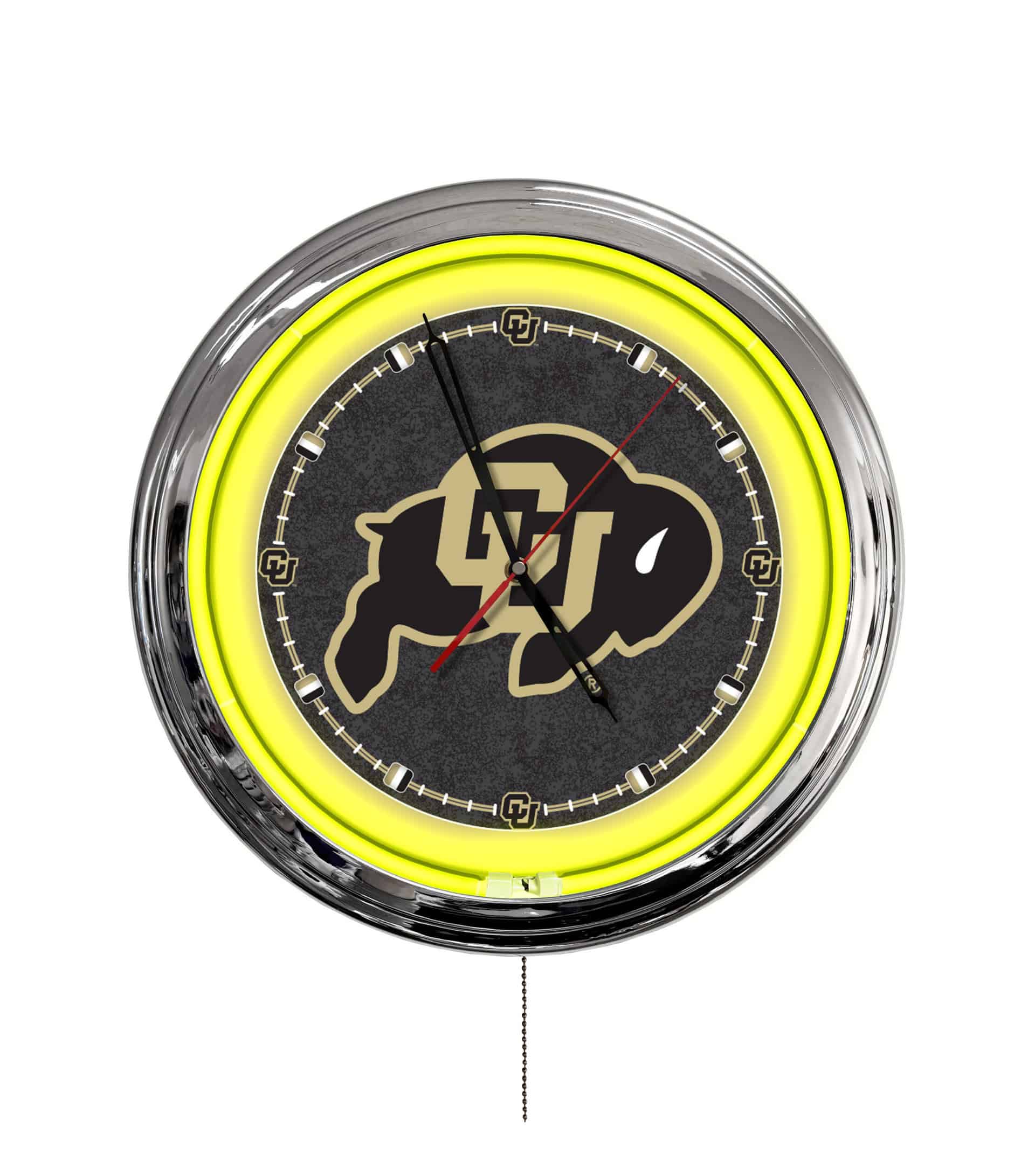 University of Colorado 16-Inch LED Wall Clock in Chrome 3 University of Colorado 16-Inch LED Wall Clock in Chrome