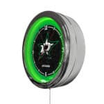 Dallas Stars 16-Inch LED Wall Clock in Chrome
