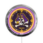 East Carolina University 16-Inch LED Wall Clock in Chrome