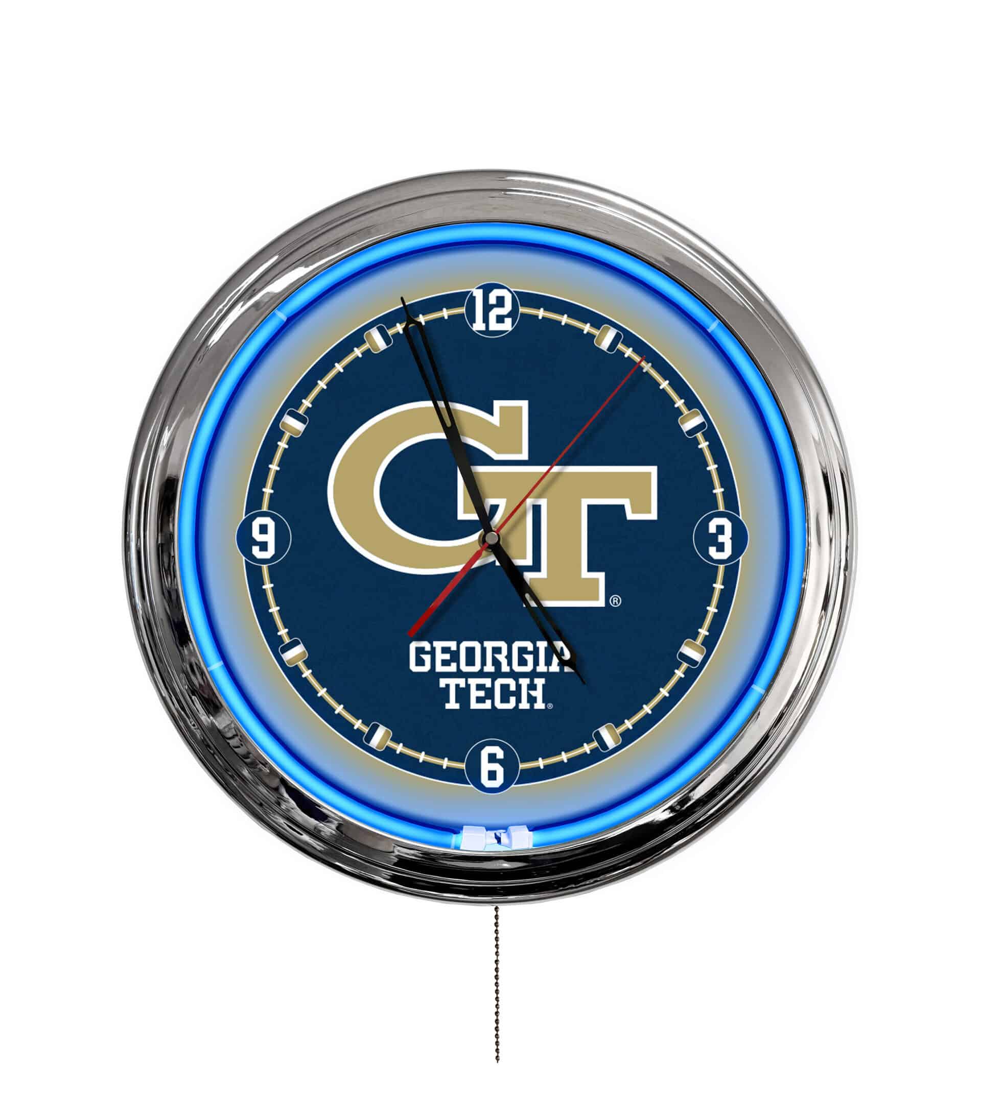 Georgia Tech 16-Inch LED Wall Clock in Chrome 3 Georgia Tech 16-Inch LED Wall Clock in Chrome