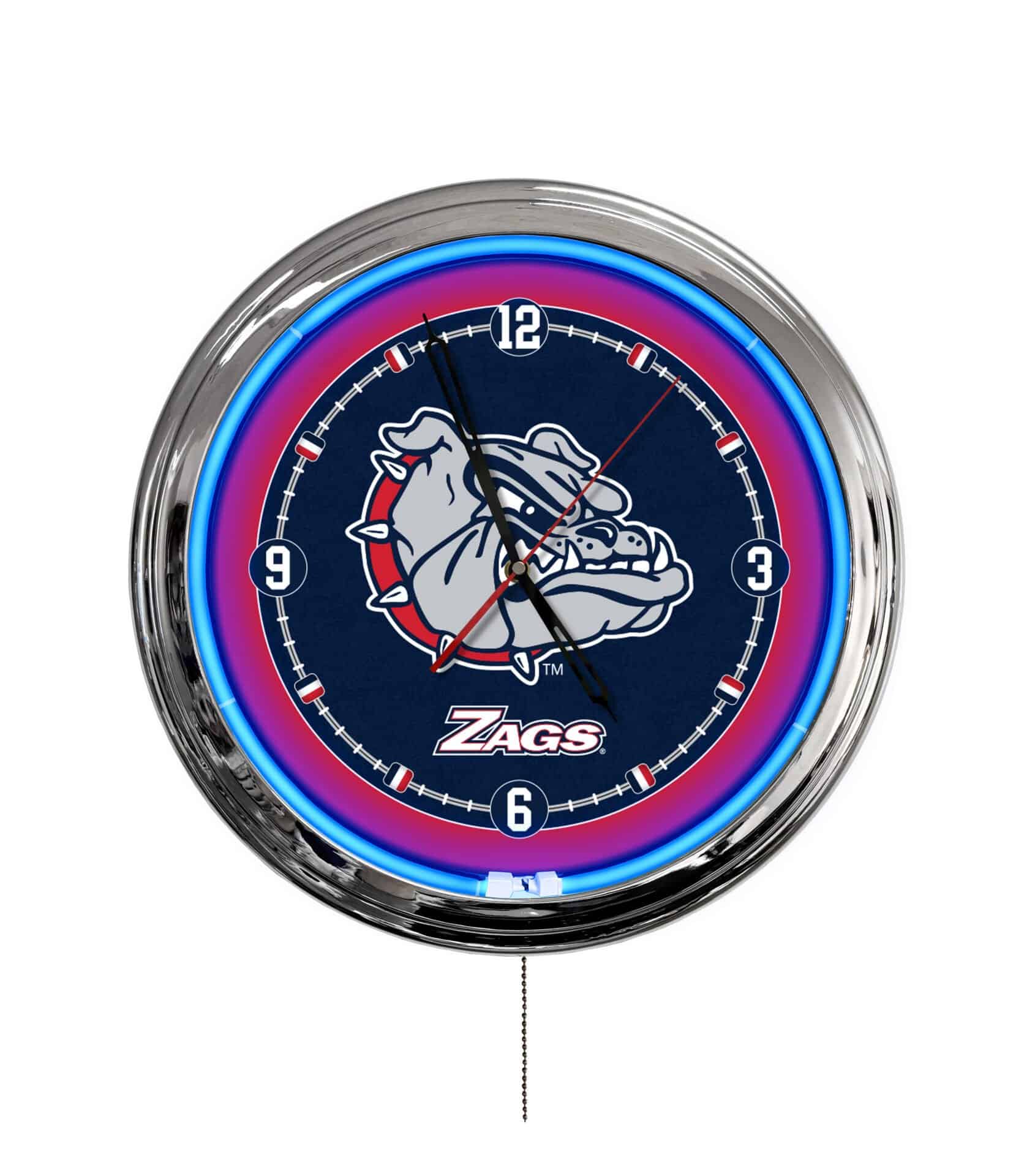 Gonzaga 16-Inch LED Wall Clock in Chrome 1 Gonzaga 16-Inch LED Wall Clock in Chrome