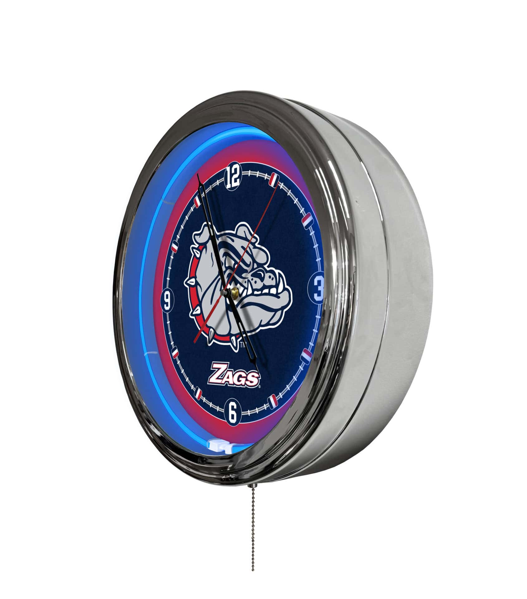 Gonzaga 16-Inch LED Wall Clock in Chrome 2 Gonzaga 16-Inch LED Wall Clock in Chrome - Image 2