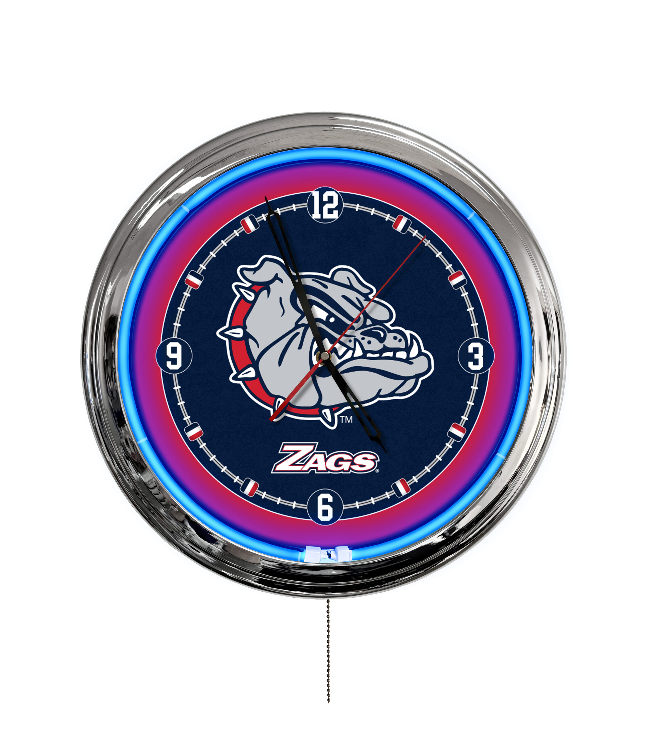 Gonzaga 16-Inch LED Wall Clock in Chrome 3 Gonzaga 16-Inch LED Wall Clock in Chrome