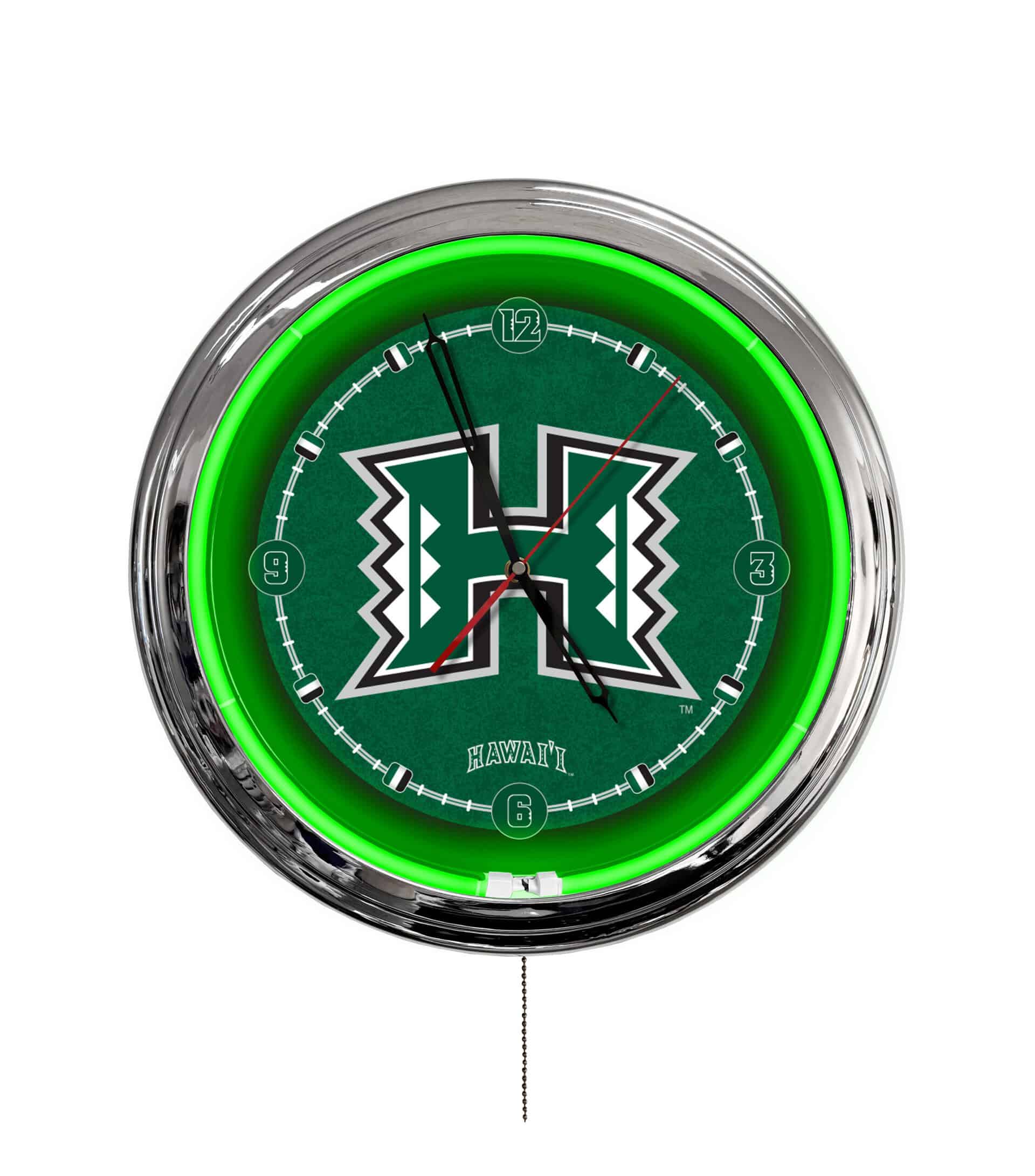 University of Hawaii 16-Inch LED Wall Clock in Chrome 3 University of Hawaii 16-Inch LED Wall Clock in Chrome
