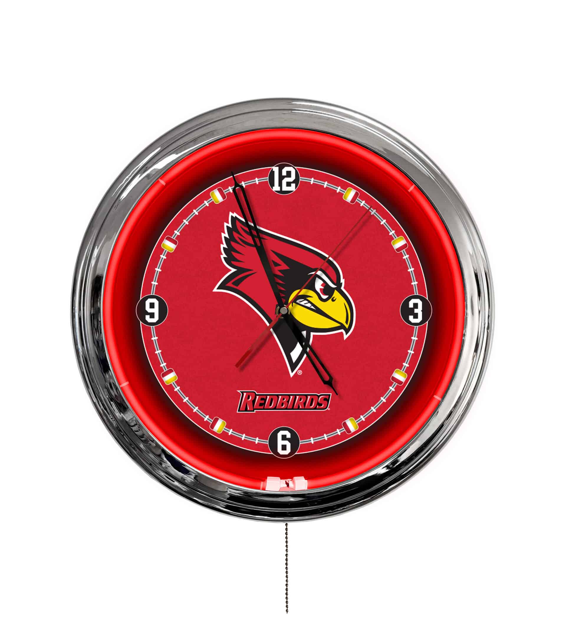 Illinois State University 16-Inch LED Wall Clock in Chrome 3 Illinois State University 16-Inch LED Wall Clock in Chrome