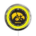 University of Iowa 16-Inch LED Wall Clock in Chrome