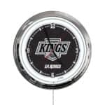 Los Angeles Kings 16-Inch LED Wall Clock in Chrome