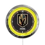 Vegas Golden Knights 16-Inch LED Wall Clock in Chrome 3 Vegas Golden Knights 16-Inch LED Wall Clock in Chrome