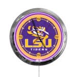 Louisiana State University 16-Inch LED Wall Clock in Chrome