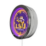 Louisiana State University 16-Inch LED Wall Clock in Chrome
